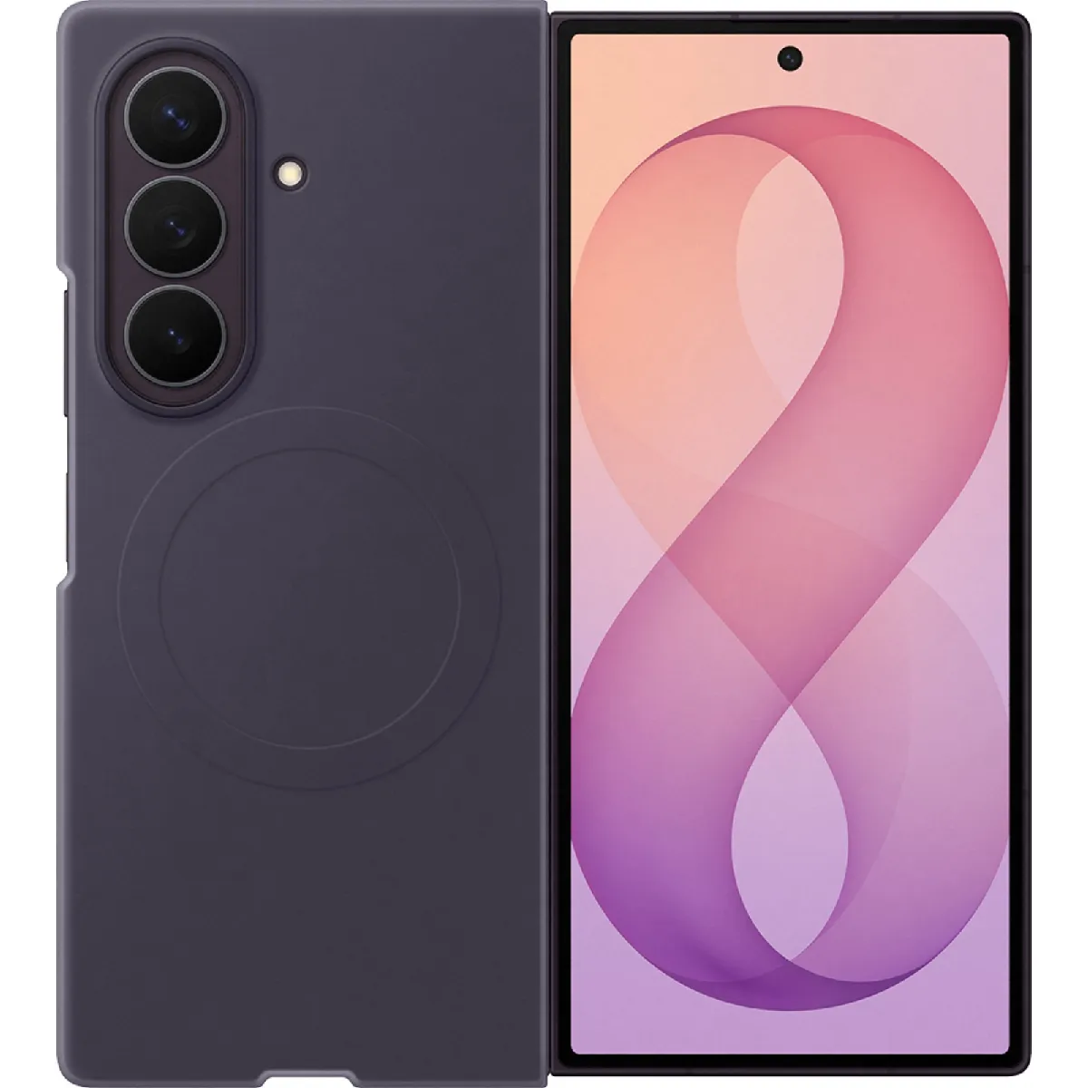 Samsung Pack Coque Magnétique pour Galaxy Z Fold 8 Ultra avec Film Anti-reflet Violet