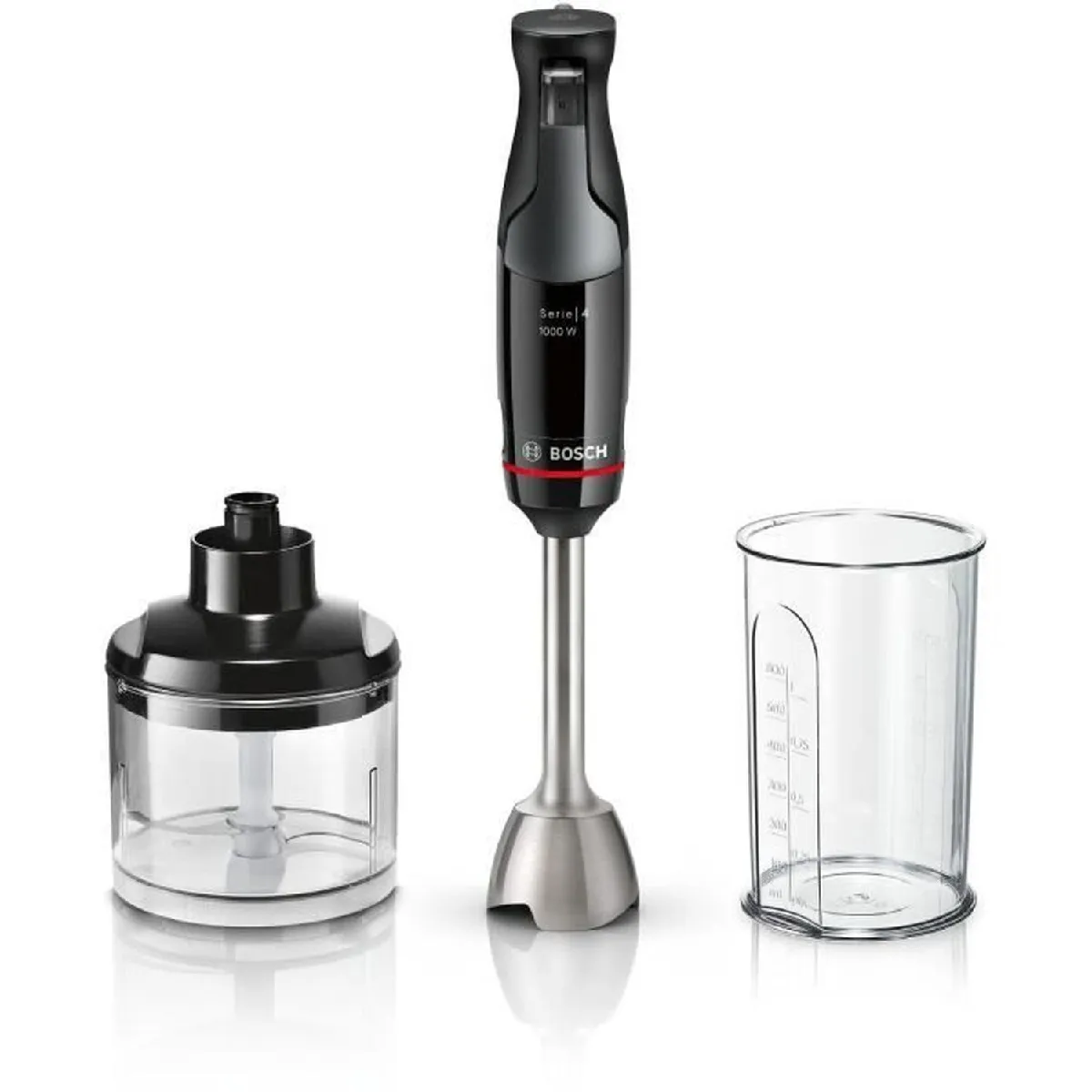 Bosch ErgoMaster MSM4B620 - Mixeur plongeant 1000 W - 4 lames QuattroBlade - Gear céramique