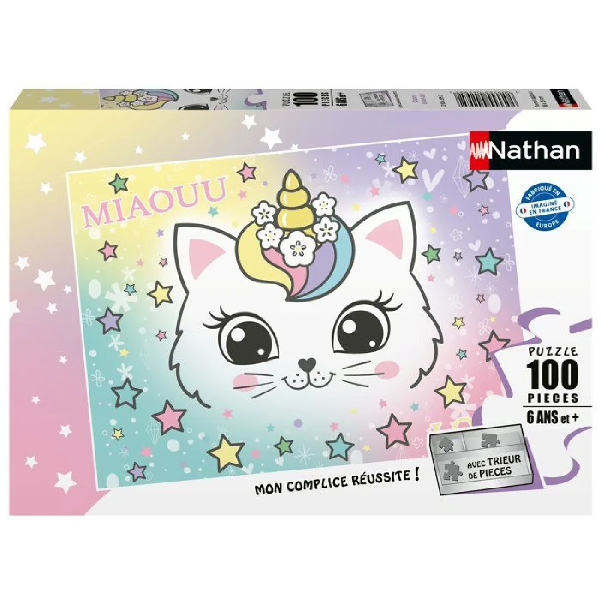 Nathan - Puzzle Enfants - Chaton Arc-en-ciel - 100 Pièces - Image 3