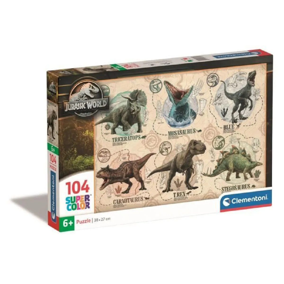 Clementoni Puzzle enfant Jurassic World - 104 pièces
