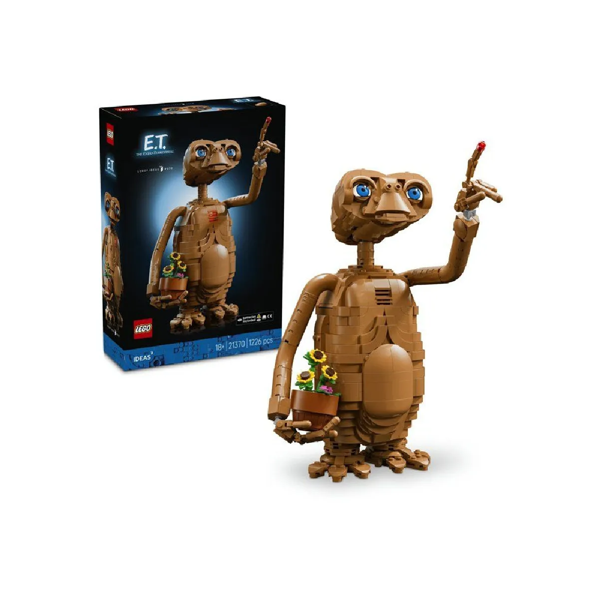 LEGO Ideas 21370 E.T. la cr&eacute;ature - Figurine articul&eacute;e lumineuse