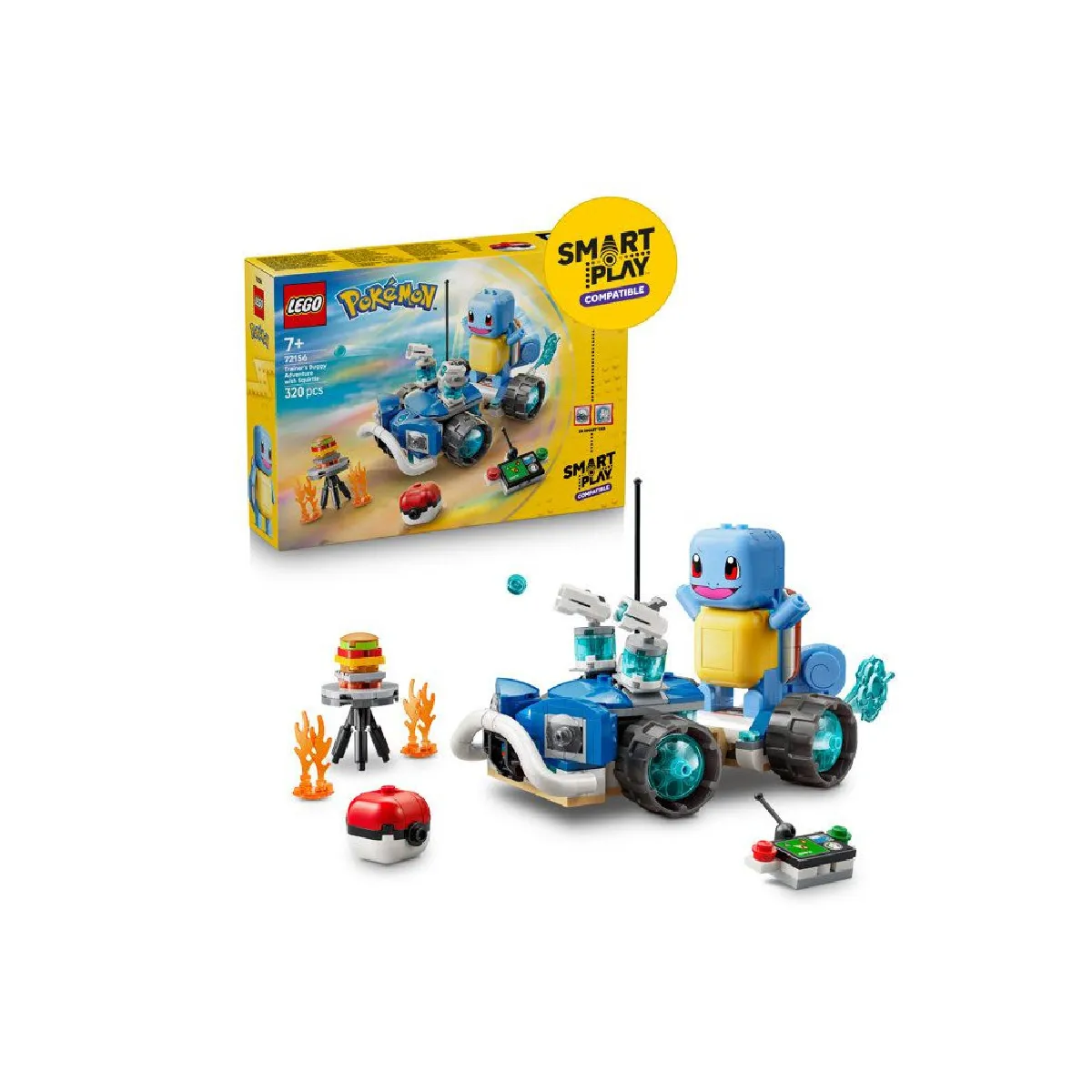 LEGO Pokémon 72156 SMART Play - Bugg y d’Entraîneur Squirtle - Canons à Eau