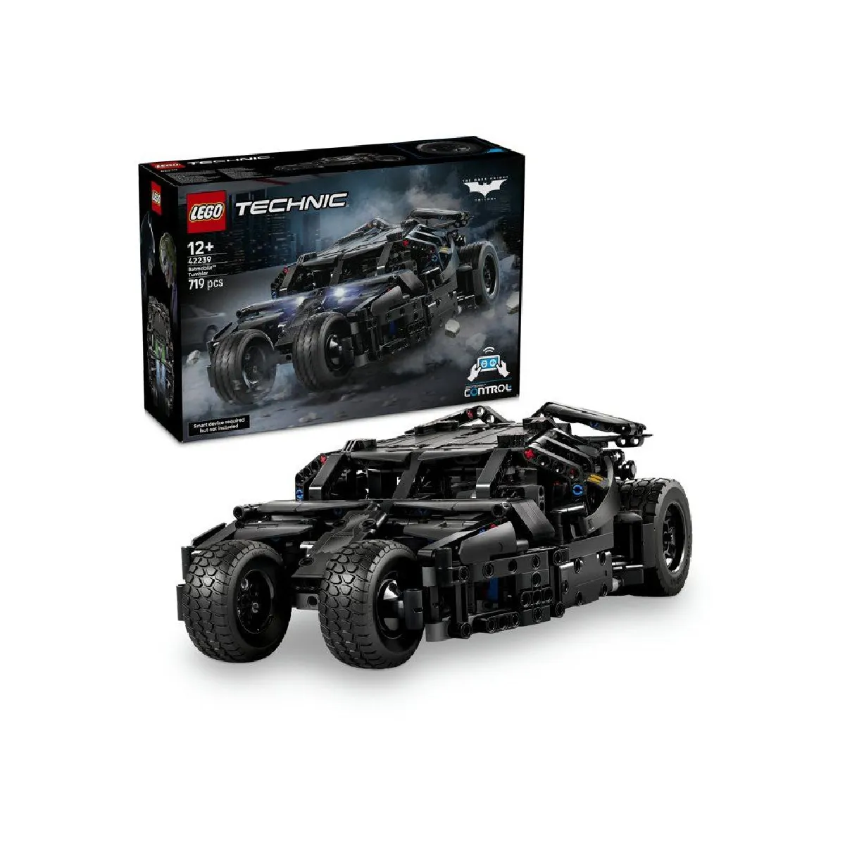 LEGO Technic Batmobile Tumbler RC 42239 - Contr&ocirc;le CONTROL+ - 719 pi&egrave;ces - Noir et gris