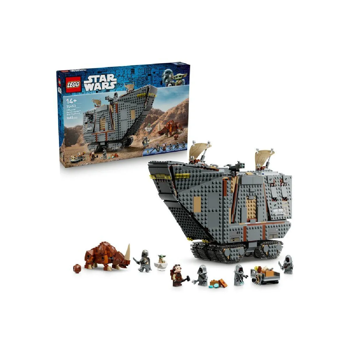 LEGO Star Wars 75453 Offworld Sandcrawler et Mudhorn - 1 683 pièces - 5 minifigurines