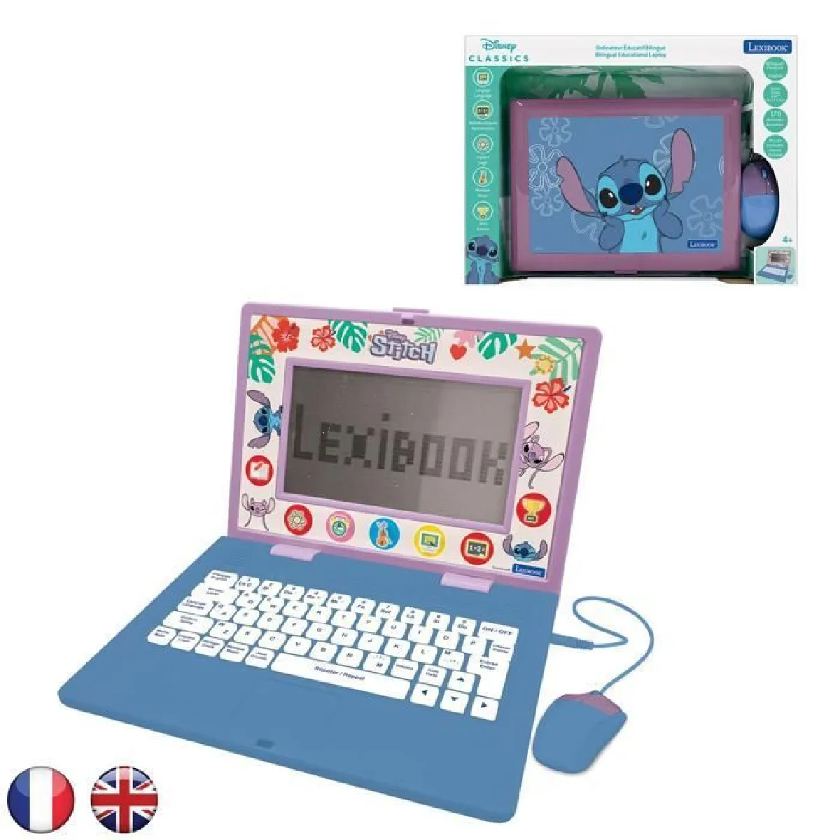 Lexibook Multicolore Ordinateur Éducatif Bilingue Stitch Avec 170 Activités - Image 2