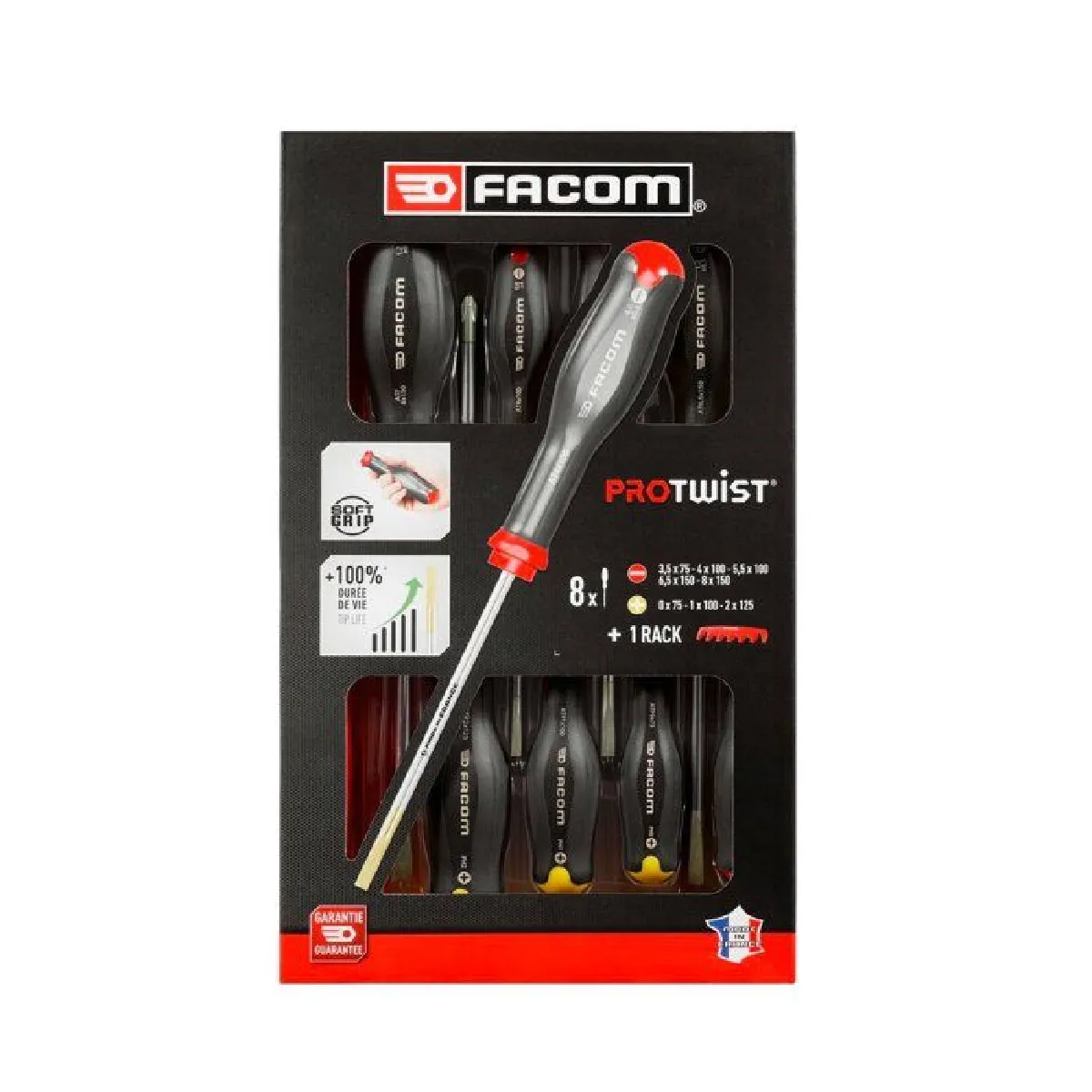Coffret de 8 Tournevis Protwist FACOM AT.8PB FenteProzidrivPhillips - vue 7