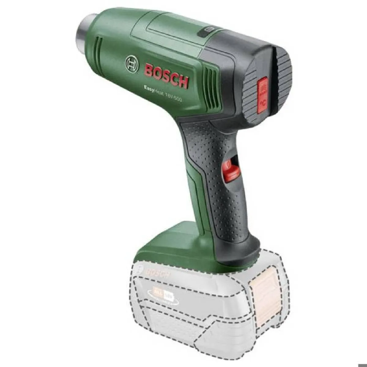 Décapeur Thermique Bosch EasyHeat 18V-500 – Sans Fil, 350/450°C, Outil Seul - vue 8