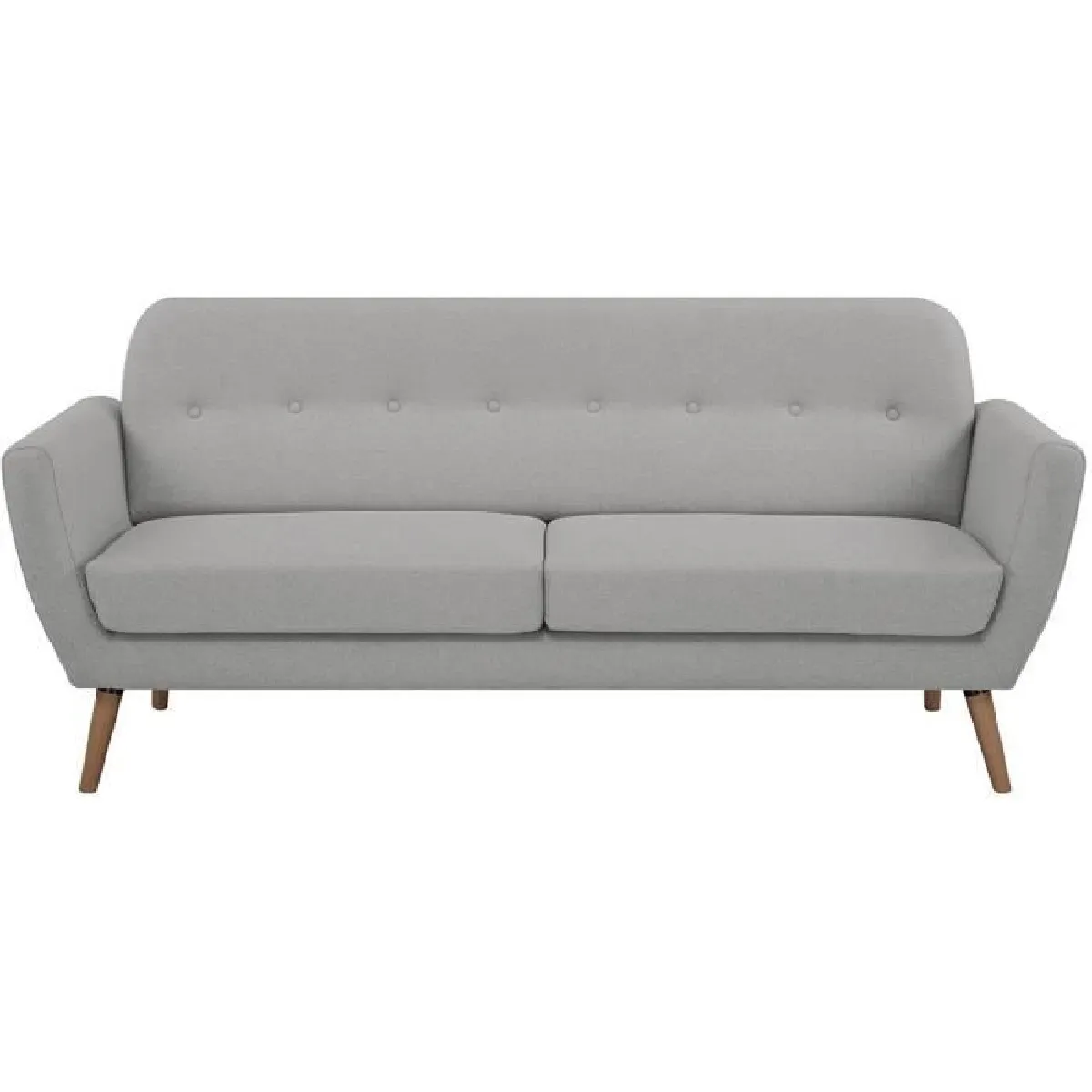 Canapé - 3 places - LILLY - Tissu Gris clair - 193 x 79 x 86 cm - SENHO