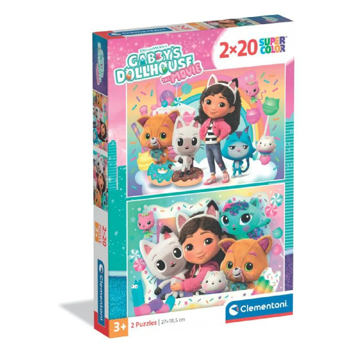 Clementoni Puzzle enfant Gabby's Dollhouse - 2x20 pièces