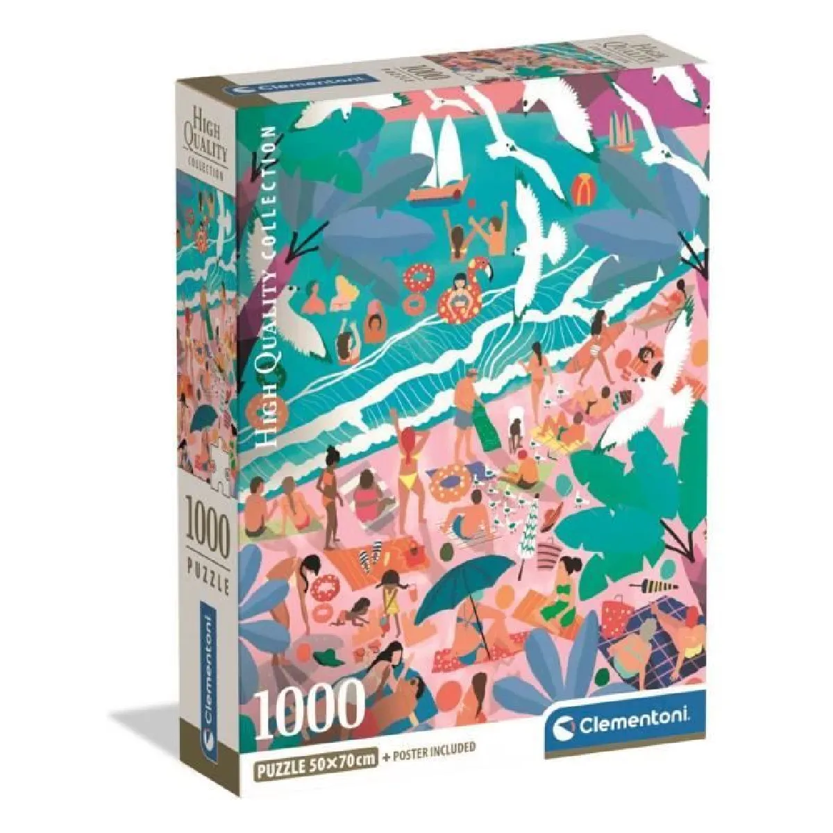 Clementoni Puzzle 1000 pièces Sunday at the Beach