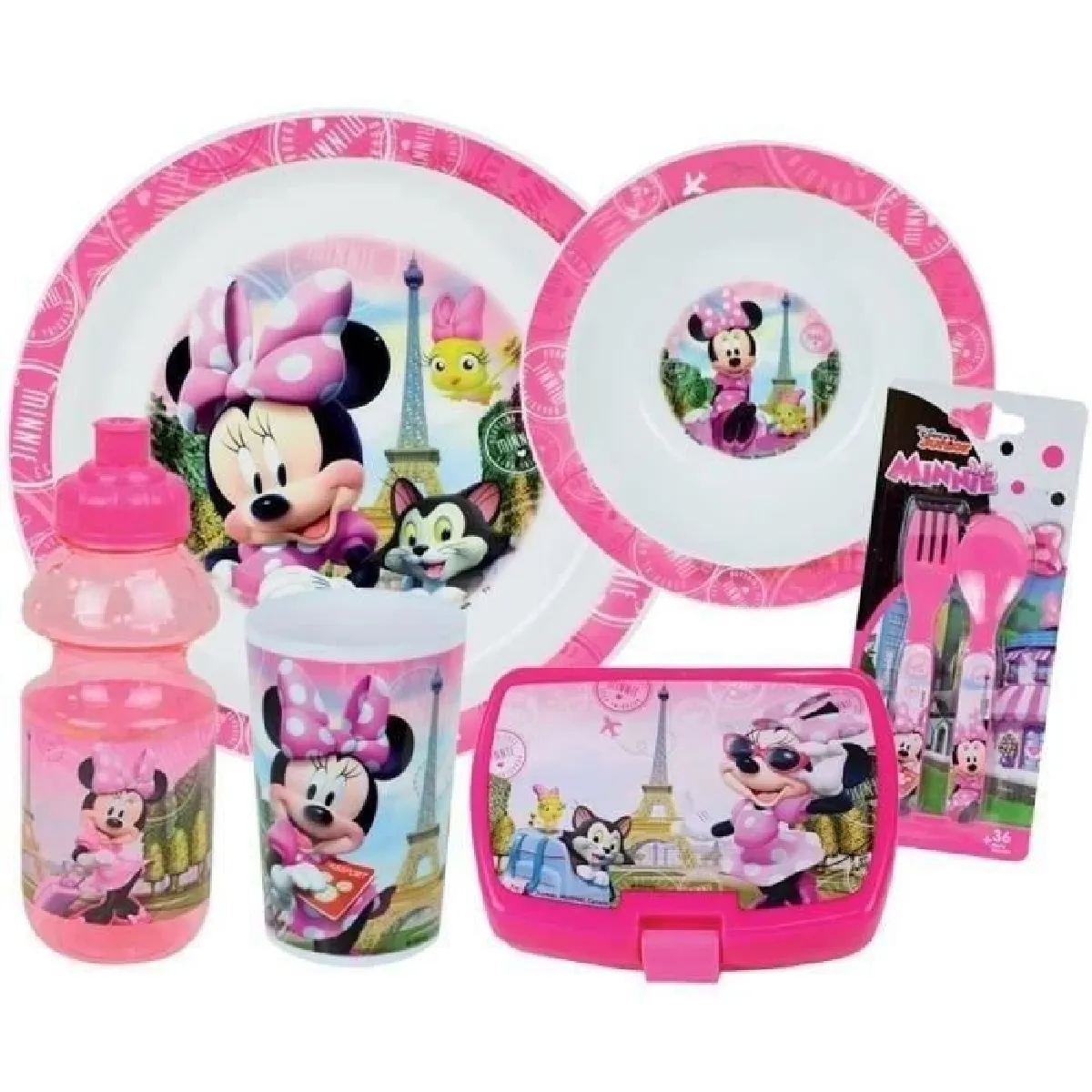 Fun House Rose Service Vaisselle Enfant Minnie