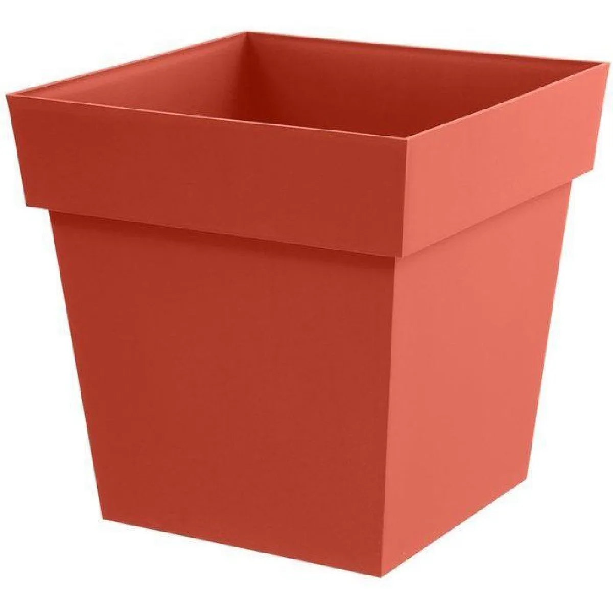 Eda Plastiques Pot De Fleur Carré Toscane - Terracotta
