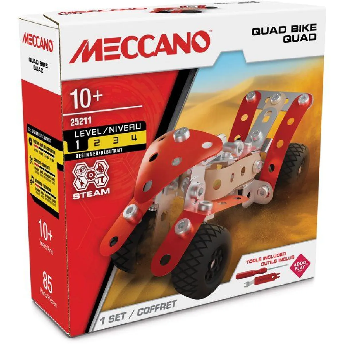 Meccano Rouge Coffret Construction Quad
