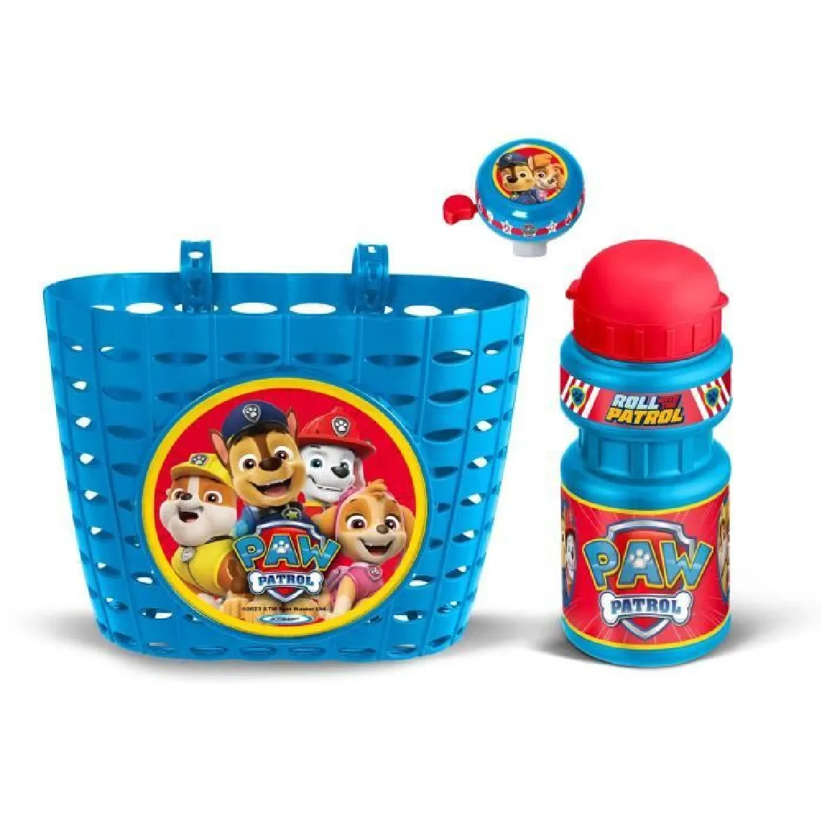 SET LUDIQUE COMPRENANT UNE CORBEILLE + UN BIDON + UNE SONNETTE - PAW PATROL - PAT PATROUILLE