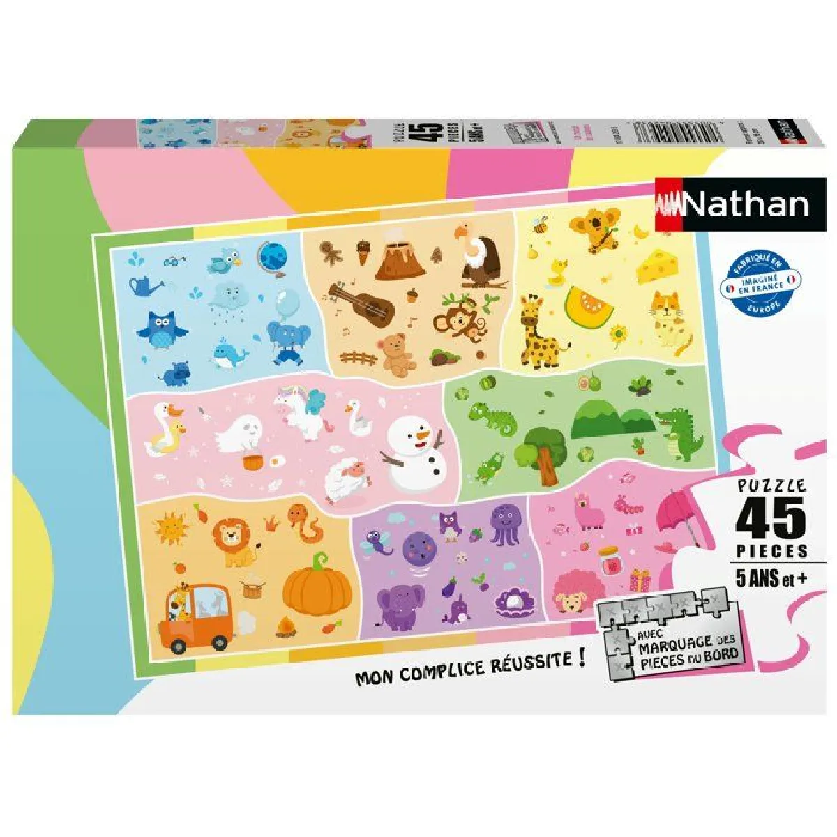 Nathan Puzzle enfant 45 pièces - Un monde de couleurs