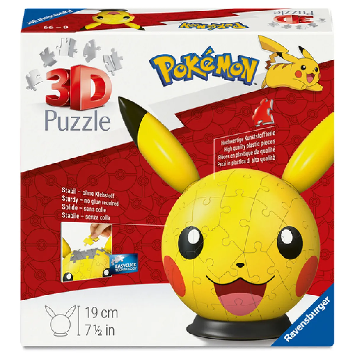 POKEMON - PUZZLE 3D 72 PCS - PIKACHU (19CM) NEW - Image 4