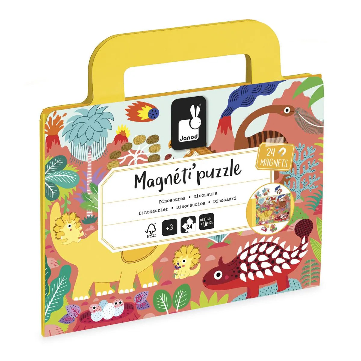 Juratoys-Janod Magneti Puzzle Dino 24 Pcs