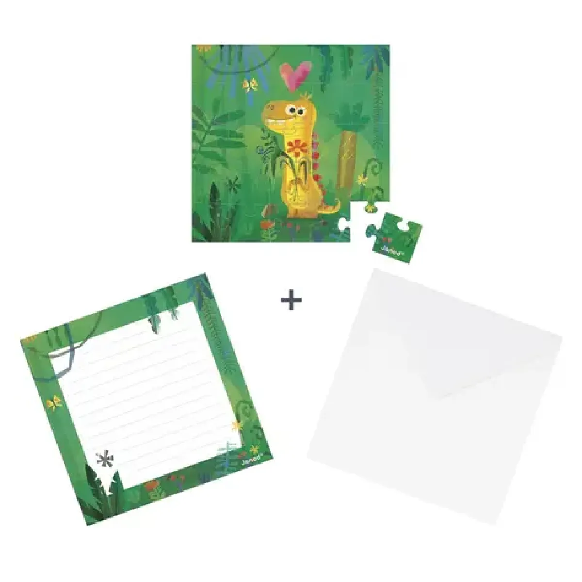 Juratoys-Janod Carte Cadeau Puzzle 25 Pieces Dino