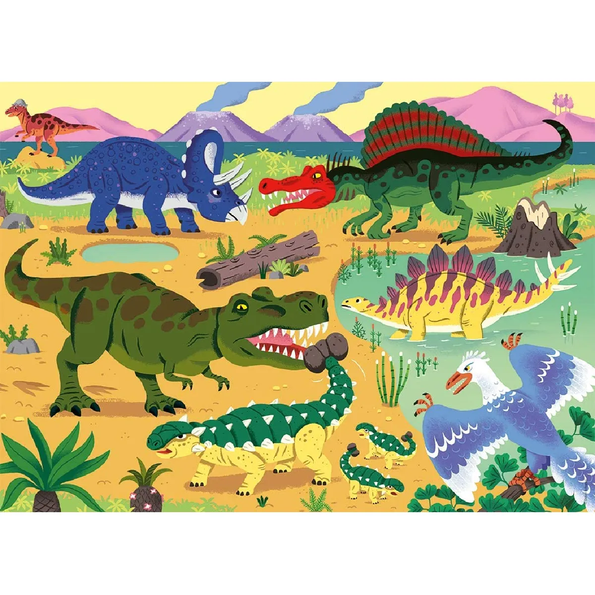 Puzzle 60P Les dinosaures du cretace