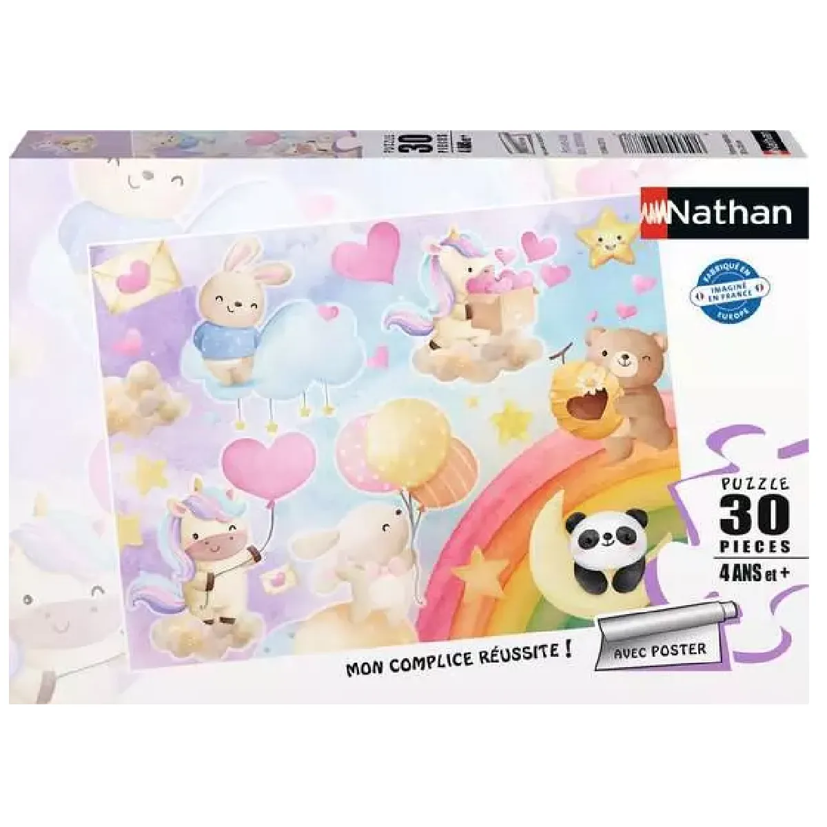Puzzle 30 pièces : Arc en ciel des animaux Ravensburger Nathan - vue 3