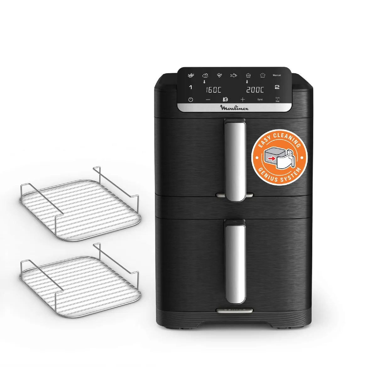 Moulinex Noir Friteuse Sans Huile Easy Fry Crispy Ez7568f0 10L - Image 3