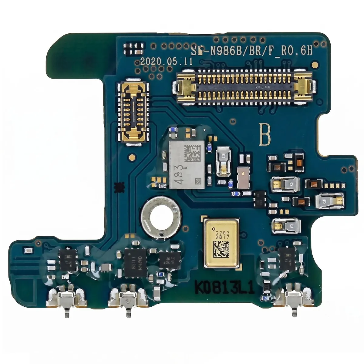 Avizar Noir Clappio Carte Fille Microphone Inférieur Pour Samsung Galaxy Note 20 Ultra