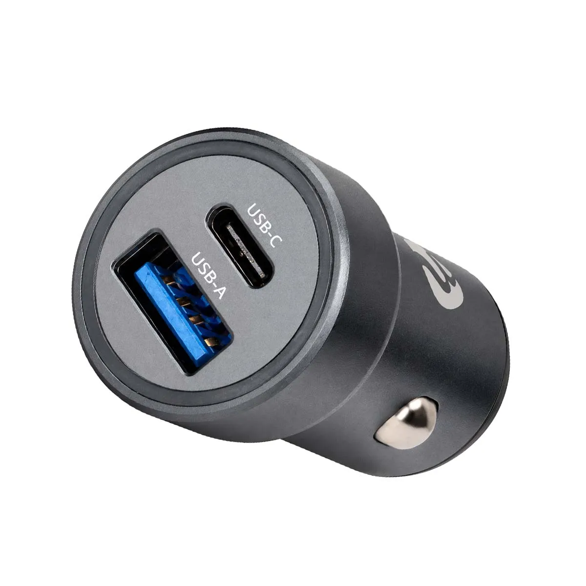 Nedis Gris Chargeur Allume-Cigare 38W Avec Double Port Usb-C Pd 20W Usb-A Qc 3.0 Foncé