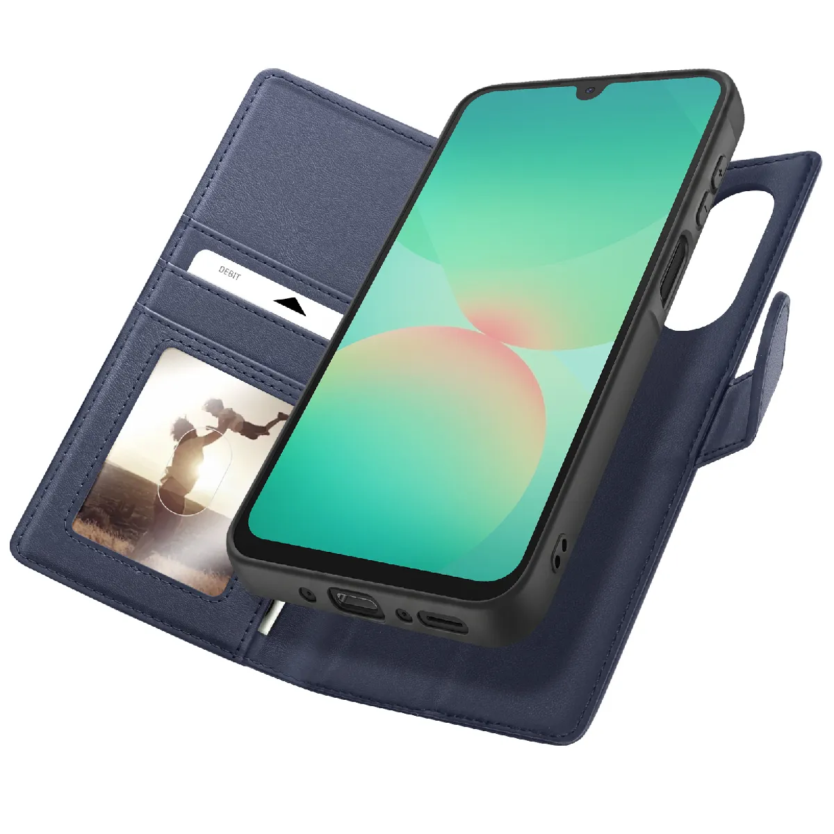 Mayaxess Étui 2-en-1 pour Galaxy A26 Bleu nuit