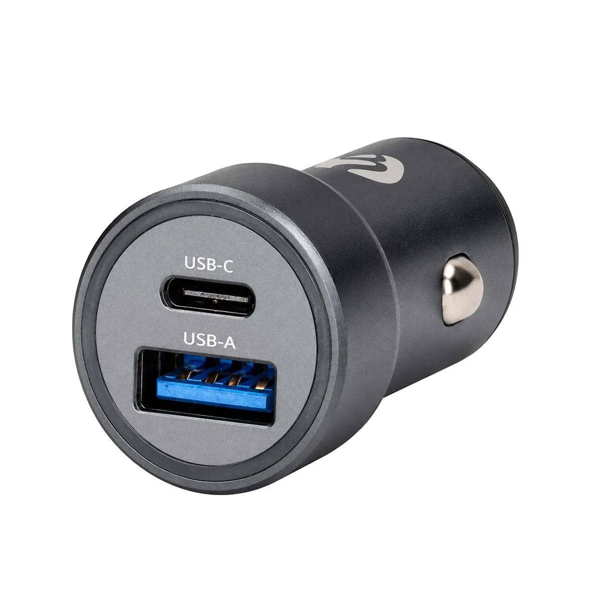 Nedis Gris Chargeur De Voiture 48W Avec Port Usb-C / Usb-A Qc 3.0 Pd 30W Foncé