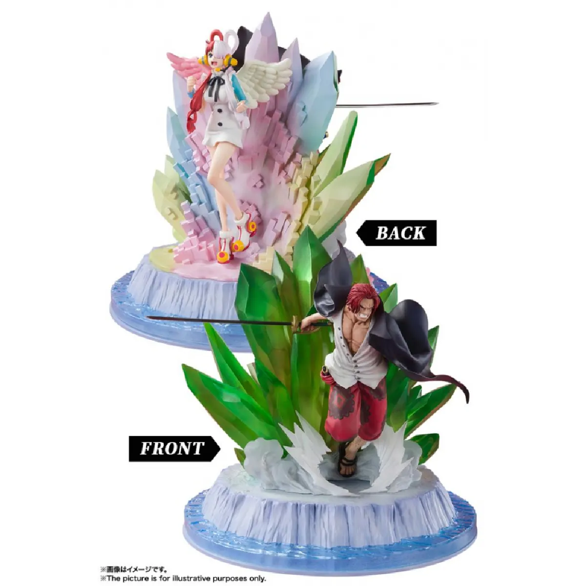 ONE PIECE Film Red Figuarts ZERO Extra Battle Shanks & Uta Figure Bandai Tamashi - Image 6