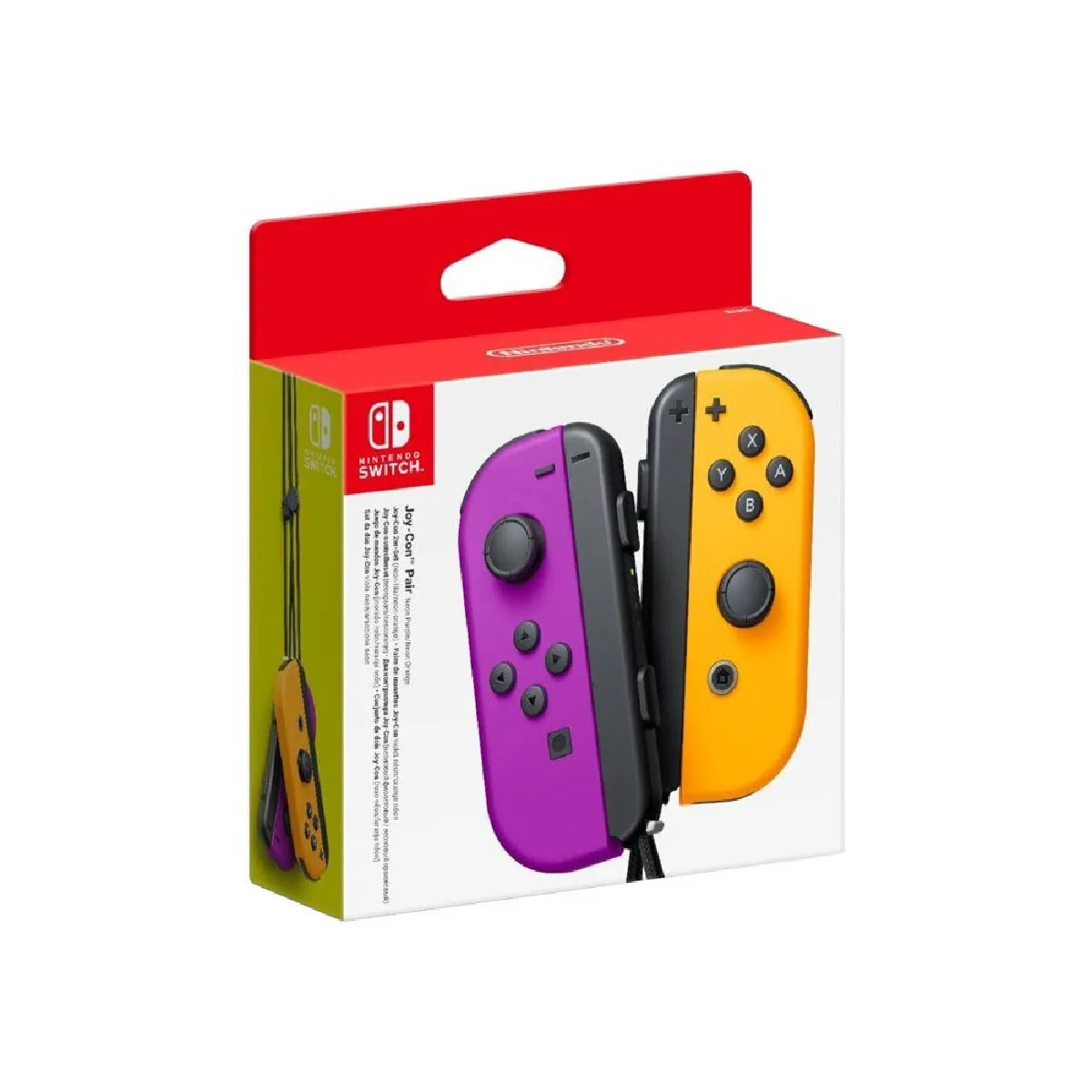 Manettes Joy Con Nintendo Switch paire Néon & Néon Batterie remplaçable avec dragonnes noires Neuf - vue 9