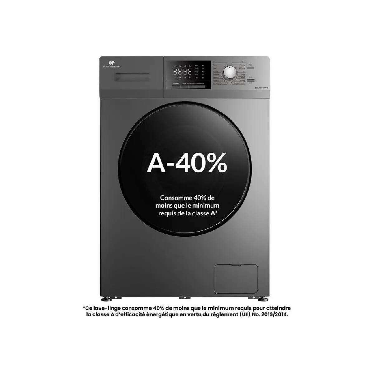 Continental Edison Argent Cell10140sa40 - 10 Kg - 1400 Tr/Min - Lave-Linge Hublot
