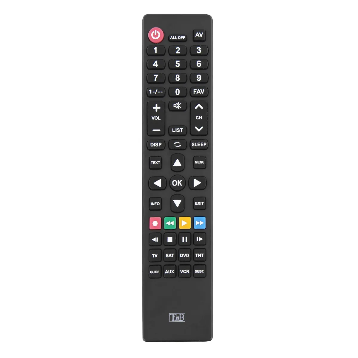 Tnb Noire Tcun06 Telecommande Universelle 6 En 1 Tv Sat Dvd