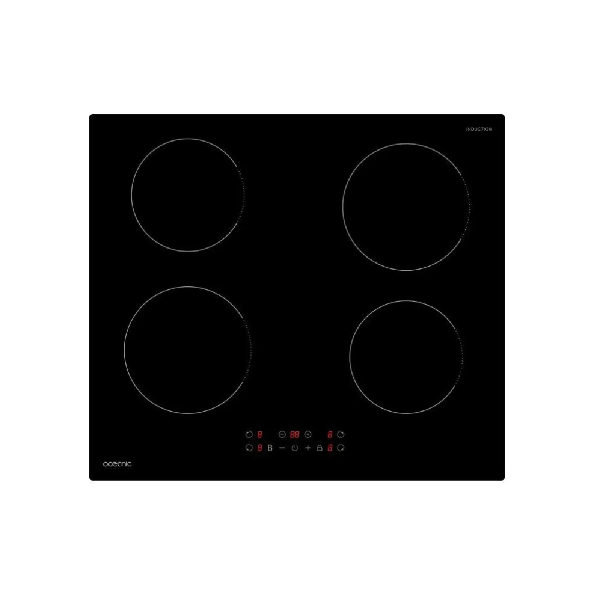Plaque de cuisson induction Oceanic OCEATI4Z7B noire 4 zones 7200 W - Image 2