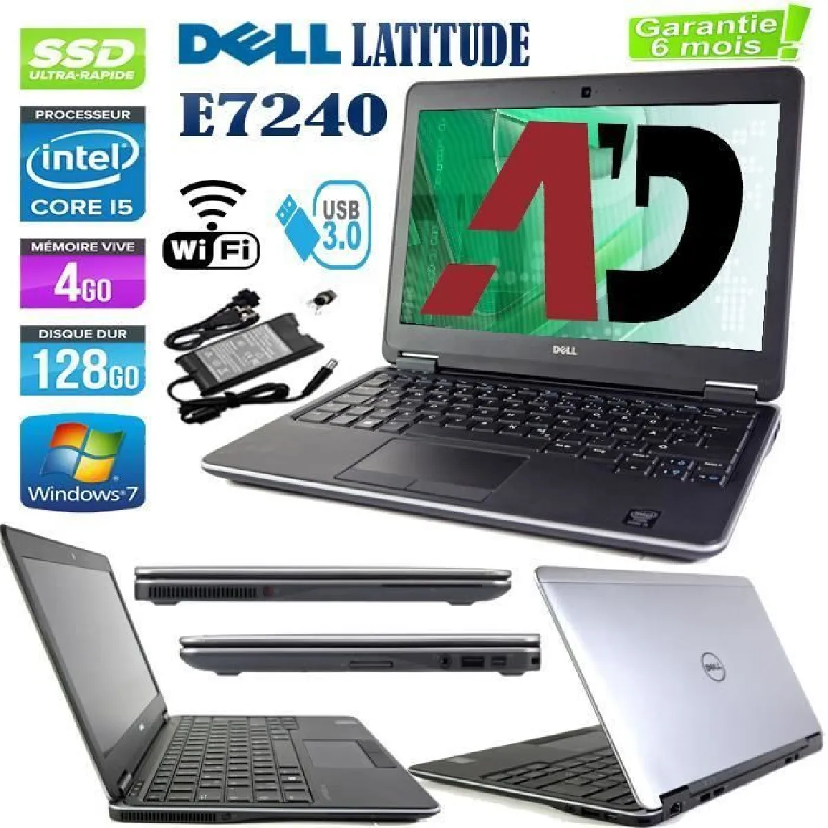 Dell Latitude E7240 Core i5 4Go SSD - vue 2