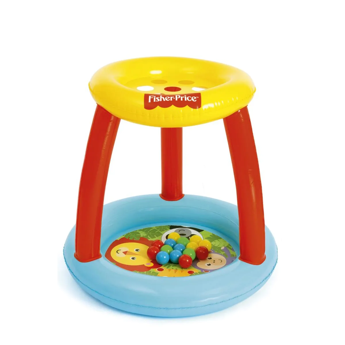 Bestway Fisher Price Jeu de tri de balles gonflable Animal Friends 89 x 84 cm - vue 4