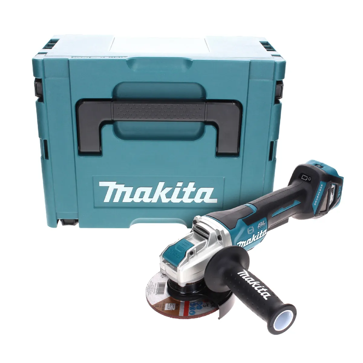 Makita DGA 519 ZJ Meuleuse d'angle sans fil 18 V 125 mm Brushless X Lock Solo + Makpac sans batterie sans chargeur - vue 2