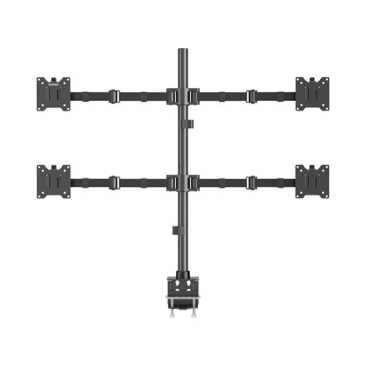 Speaka Professional Noir Sp-Mm-541 Support De Table Pour Écran 4 Écran(S) 43,2 Cm (17) - 88,9 Cm (35) Rotatif, Réglable En Hauteur, Inclinable, Mobile - Image 2