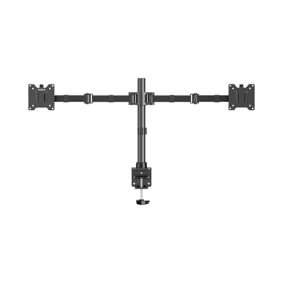 Speaka Professional Noir Sp-Mm-221 Support De Table Pour Écran 2 Écran(S) 43,2 Cm (17) - 88,9 Cm (35) Réglable En Hauteur, Inclinable, Mobile, Rotatif - Image 2