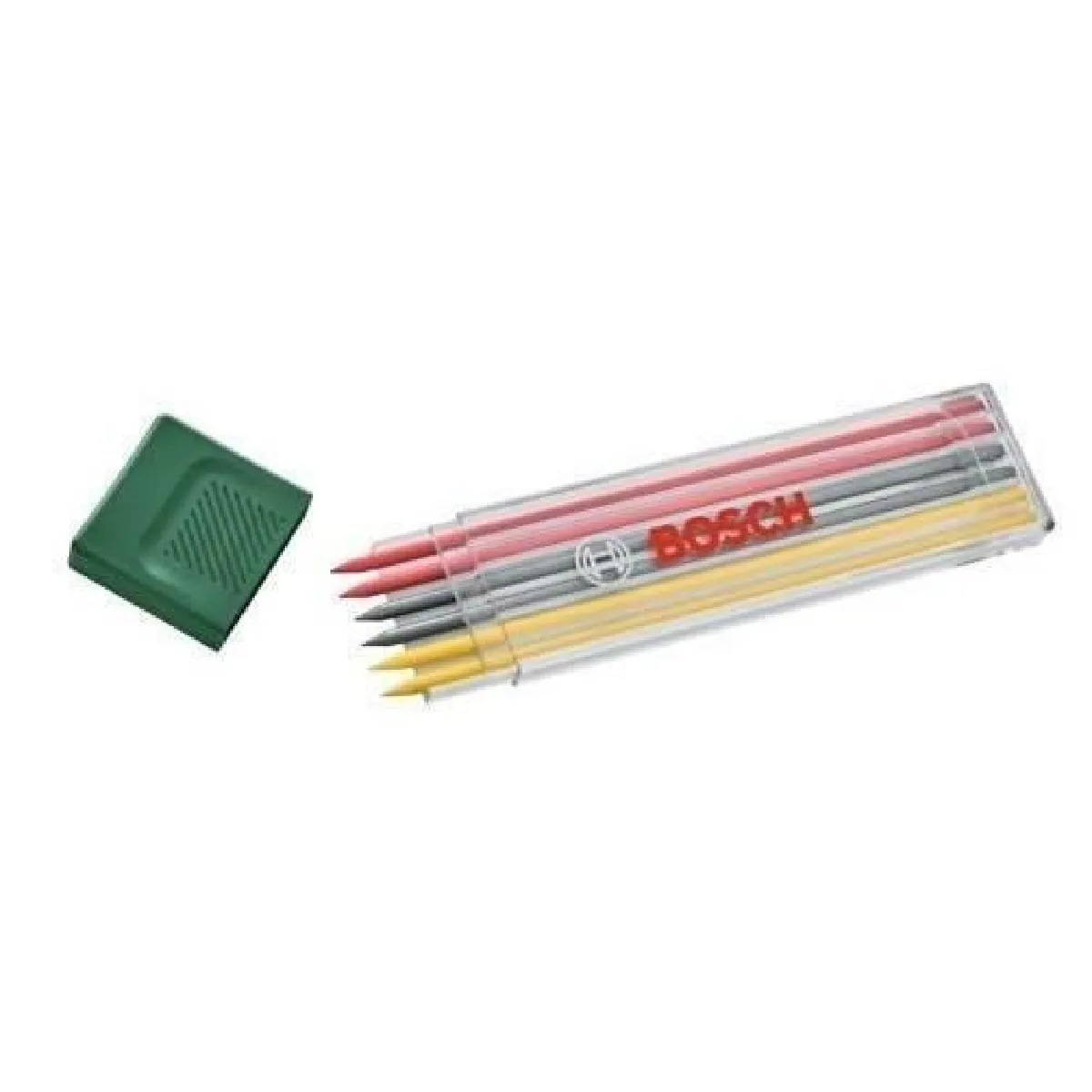 Bosch Set de 6 mines graphites multicolores 2 rouges 2 jaunes 2 graphites HB 2 8 mm - vue 2