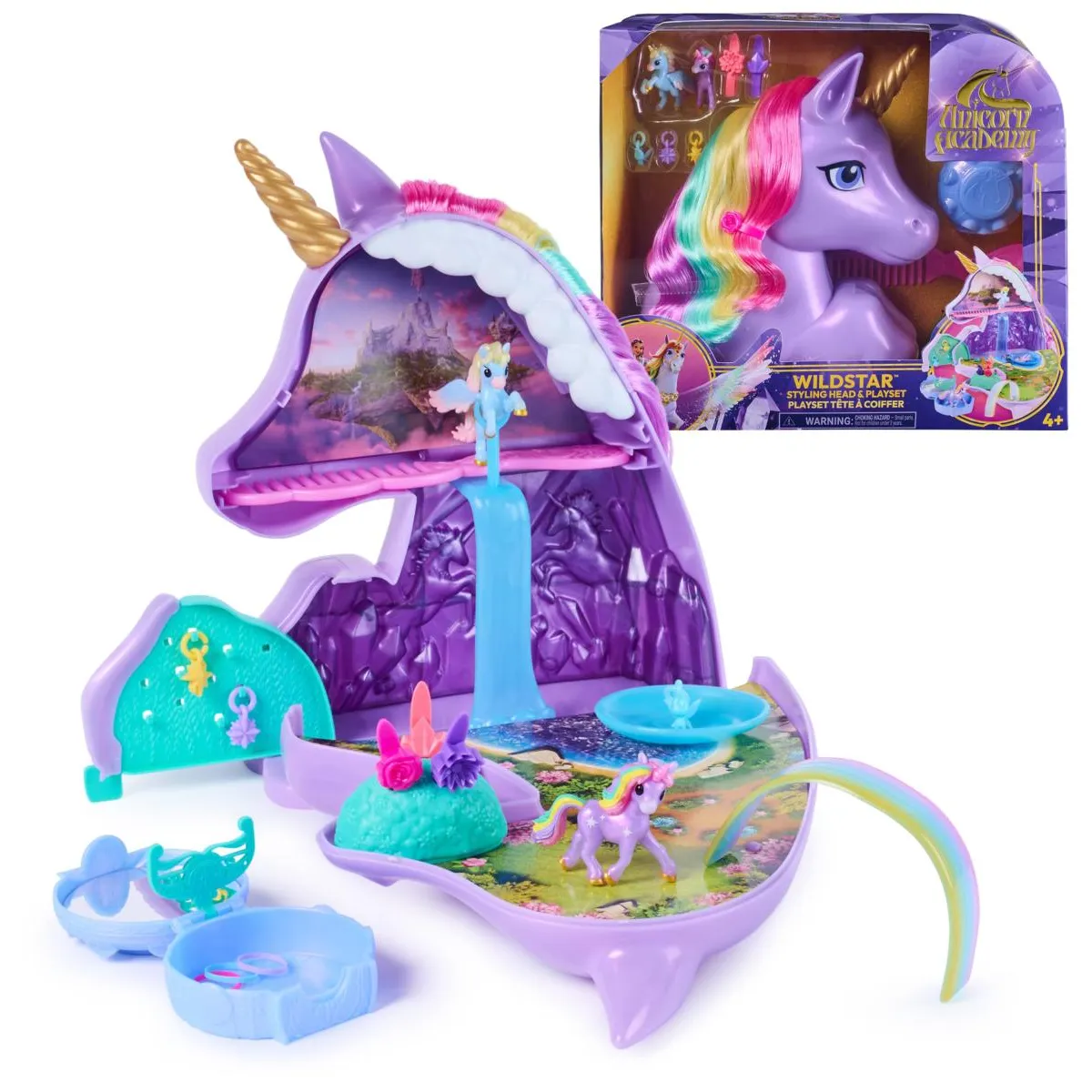 Spin Master PLAYSET WILDSTAR TETE A COIFFER Unicorn Academy - vue 1