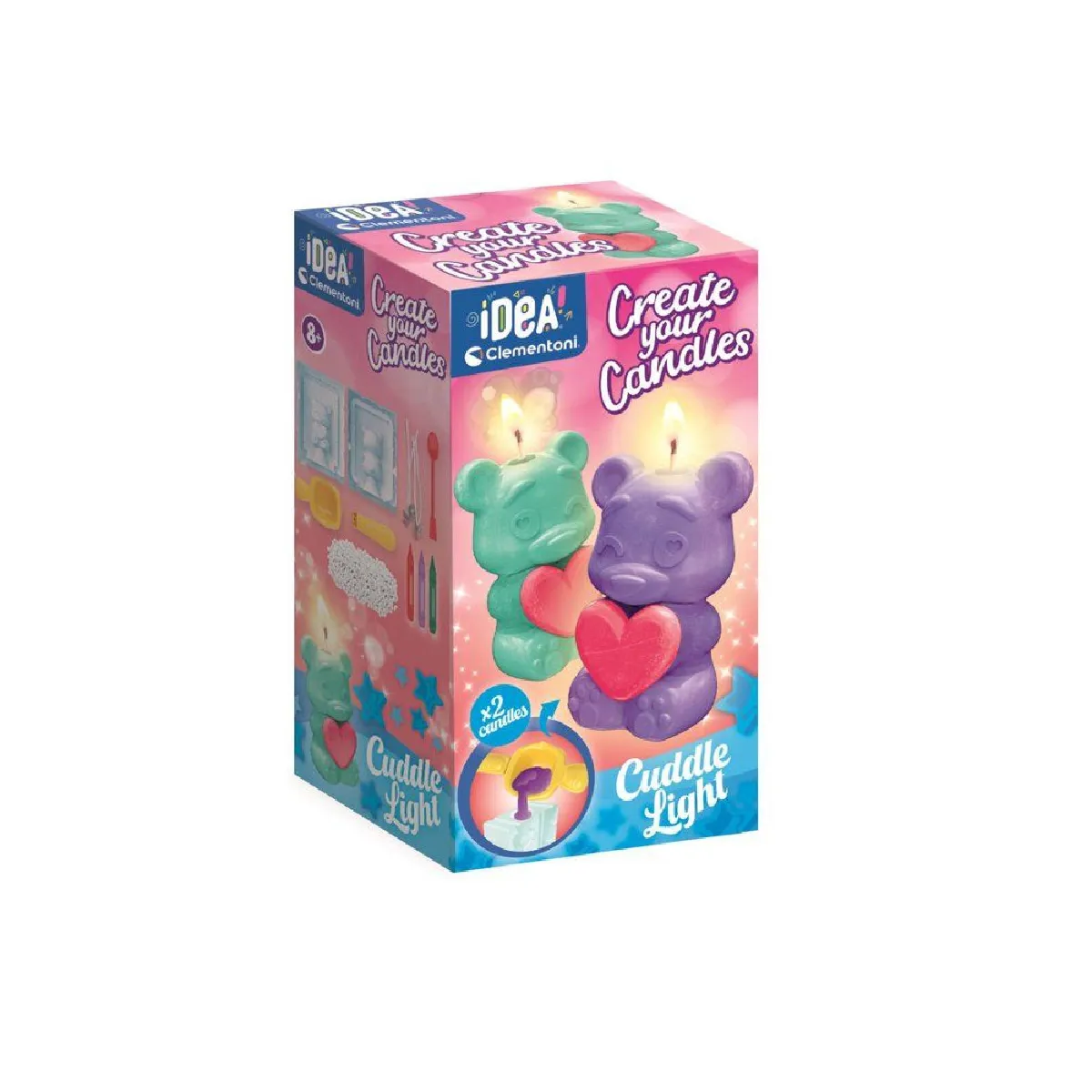 Clementoni Create Your Candles Cuddle Light - Kit pour 2 bougies en forme d’ours - vue 2