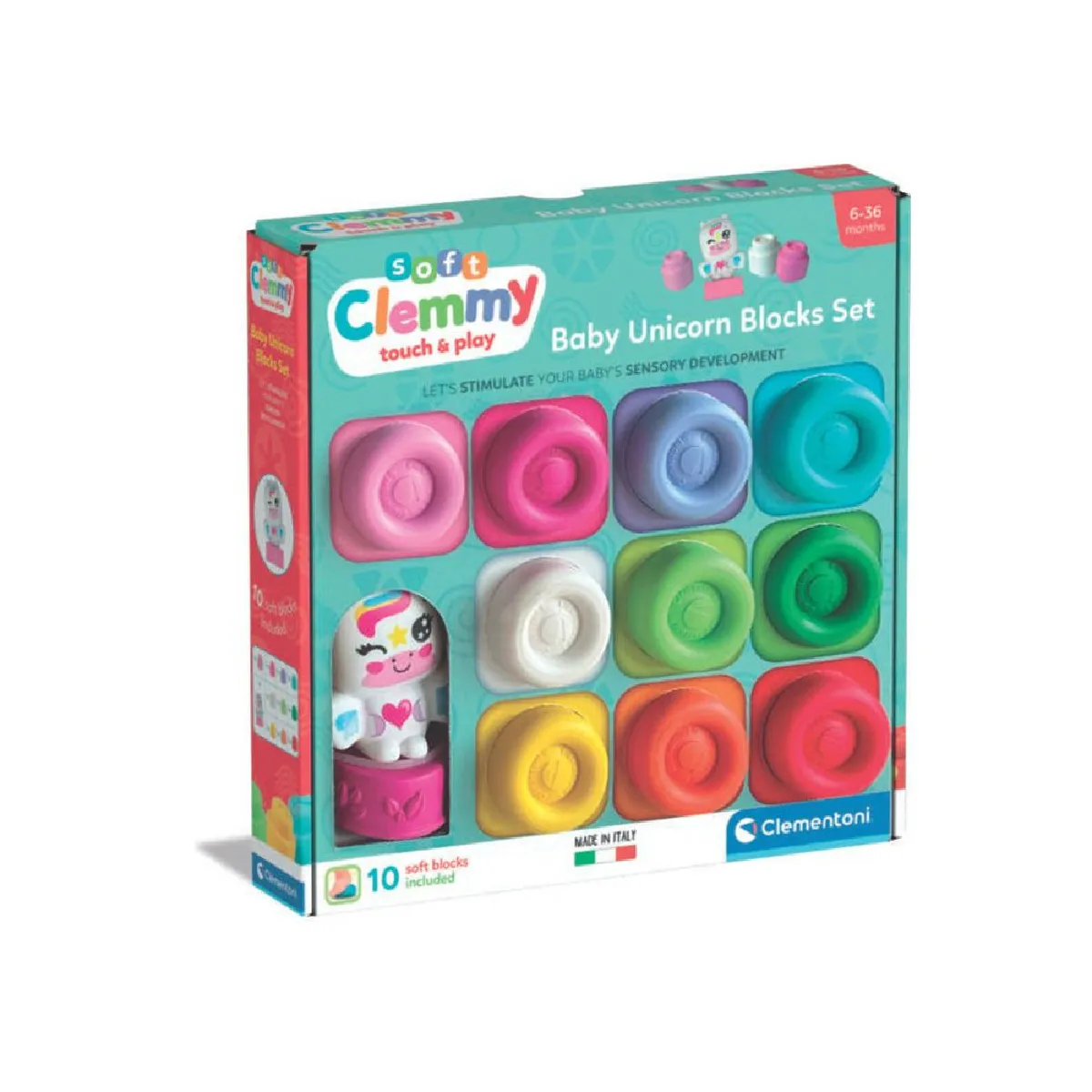Boîte Arc en ciel 10 cubes Clemmy et Licorne Clementoni Jeux - vue 3