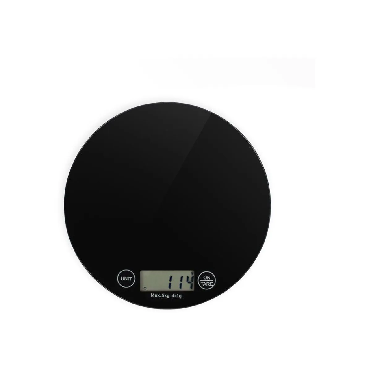 LIVOO  DOM494N - Balance de cuisine &eacute;lectronique - Plateforme verre noire - LCD tactile - 5 kg - 1 g
