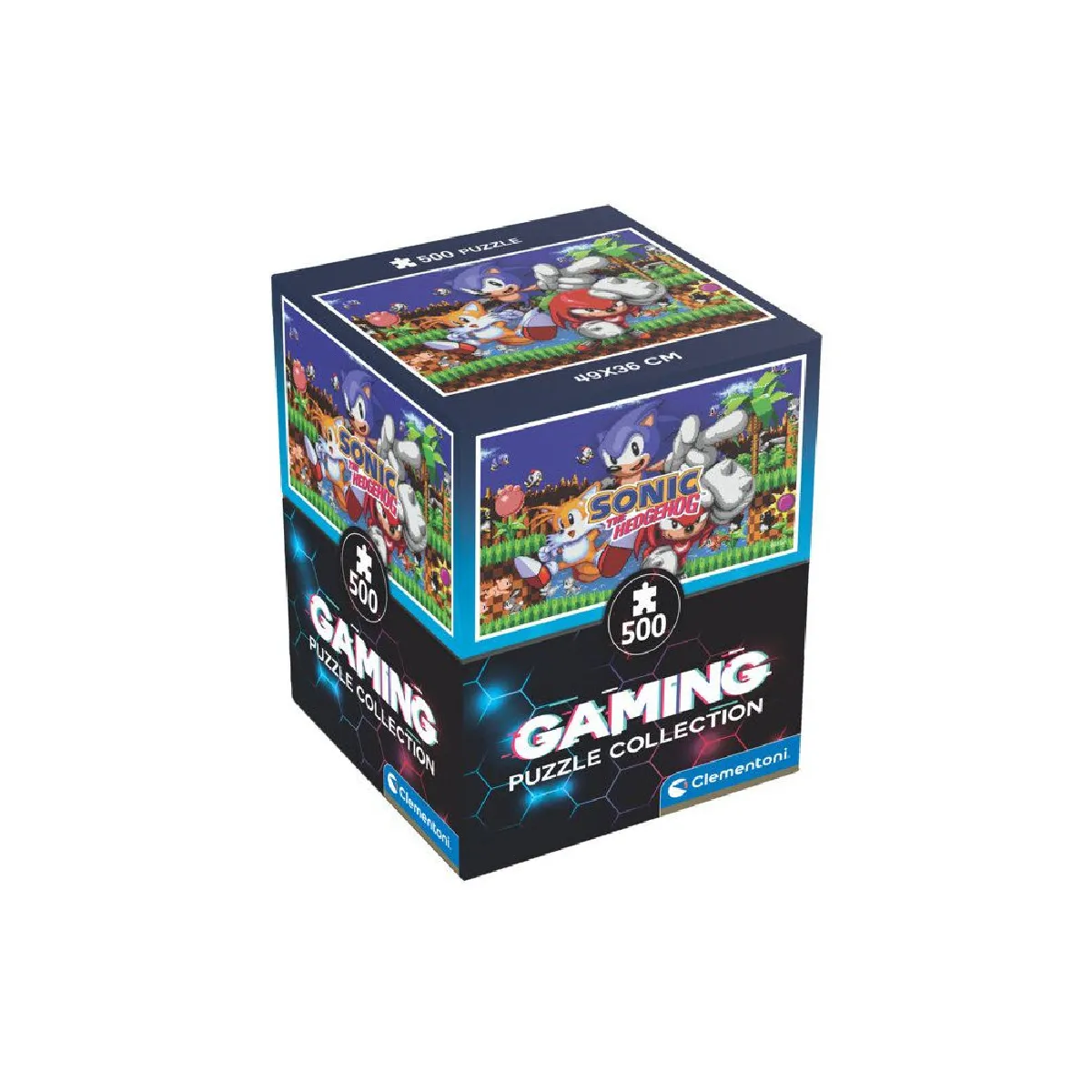 Clementoni Sonic Cube - Puzzle 500 pièces - 49 x 36 cm - Gaming Collection