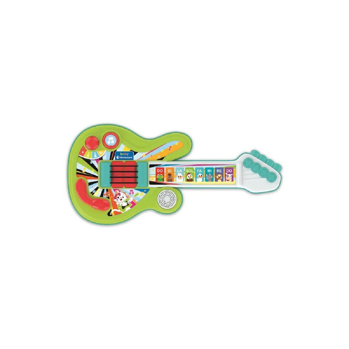 Clementoni Baby Animal Guitar - Cadeau bébé musical - Modes de jeu, lumières et sons