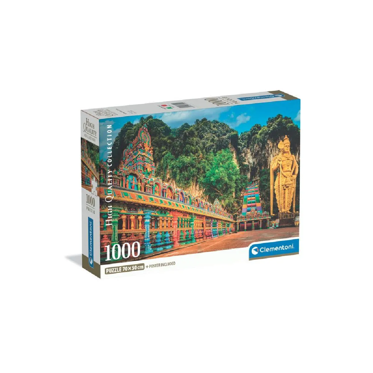 Clementoni Puzzle Compact 1000 pièces - Grottes de Batu peintes - 70 x 50 cm