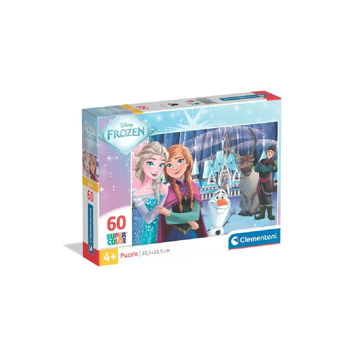 Clementoni Disney La Reine des Neiges - Puzzle 60 pièces pour enfants - 33,5 x 23,5 cm