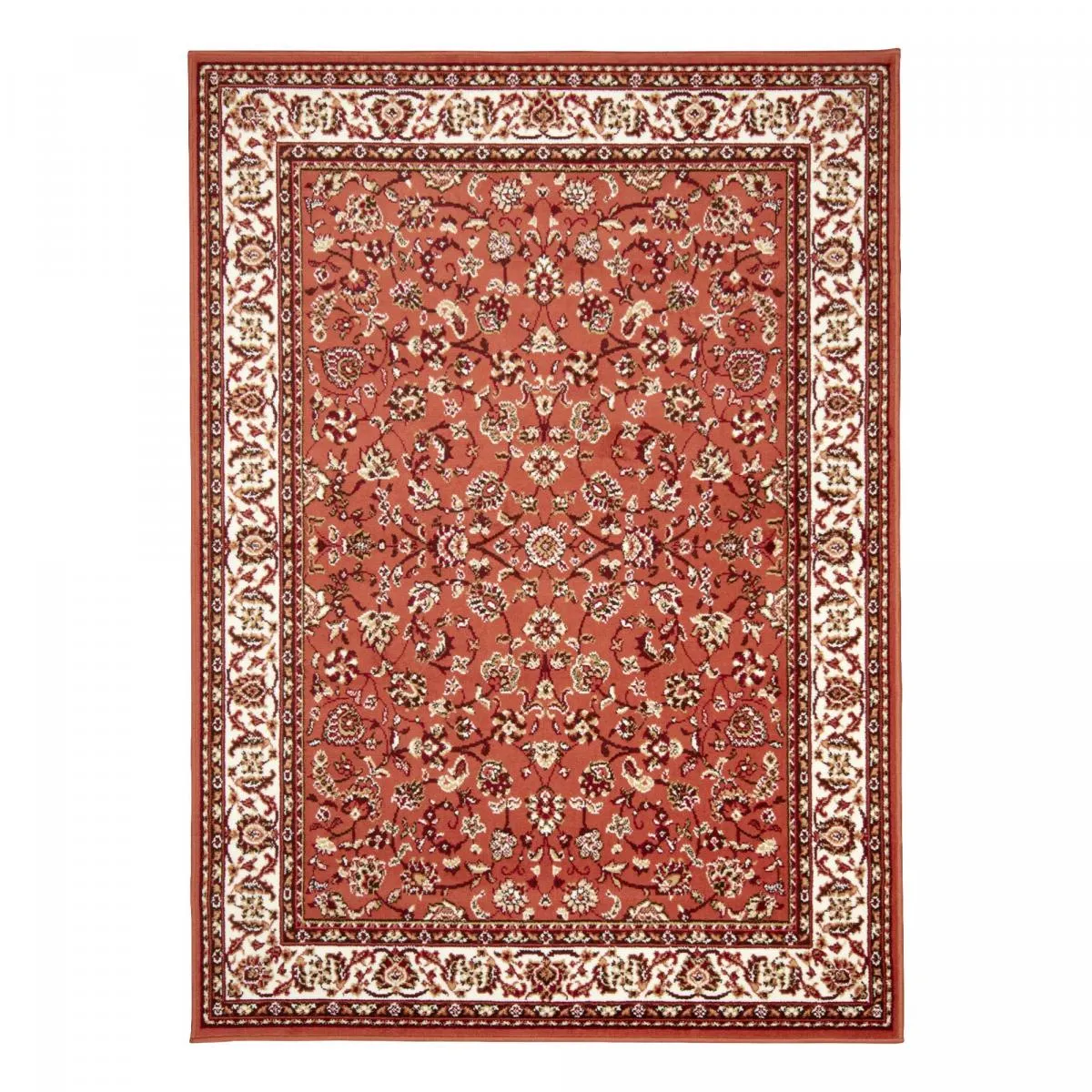 Tapis d'orient 200 x 290 cm Terracotta, beige, marron, tissé motif oriental, LYN1 NOMED, Ambiance chaleureuse et authentique