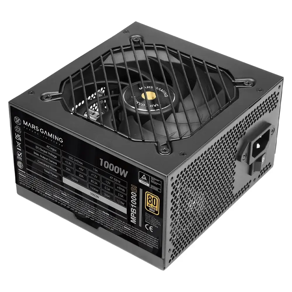 MARS GAMING  MPB1000SI Bloc d'alimentation 1000W 80 Plus Gold